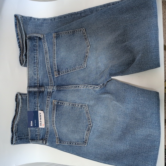 OLD NAVY Slim 360° Stretch Jean Shorts for Boys - Picture 8 of 9